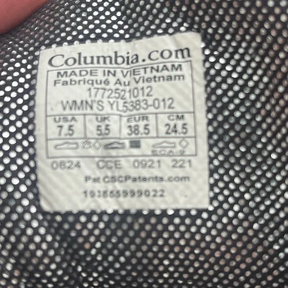 Womens COLUMBIA Bugaboots Black Waterproof Snow Boots  Size 7.5 - Picture 7 of 7